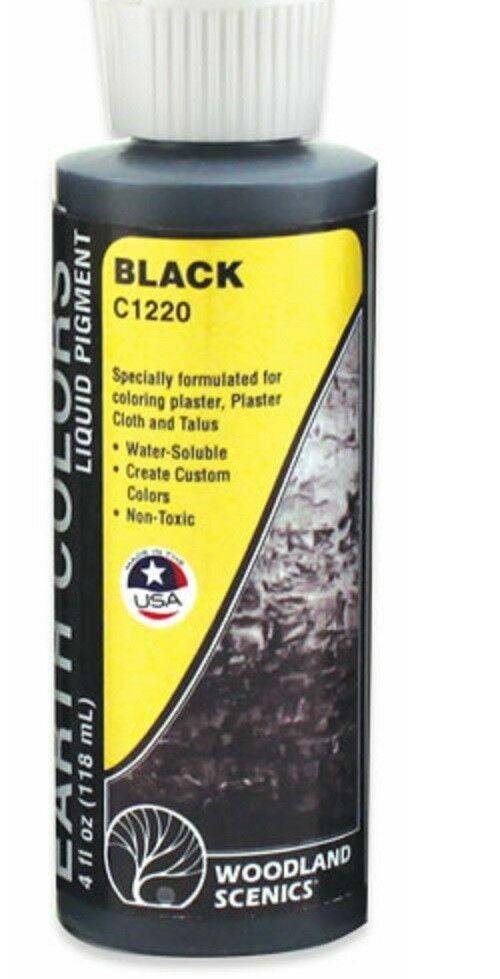 Woodland Scenics C1220 N/HO Earth Color Black 4 oz Train Scenery