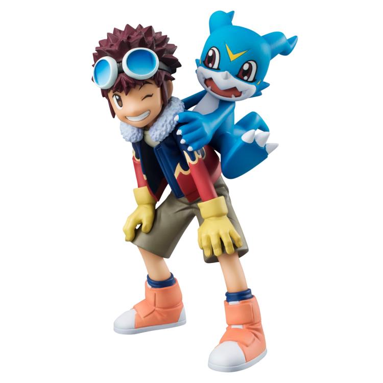 Megahouse Digimon Adventure 02 G.E.M. Motomiya & Veemon Scale Statue Figures