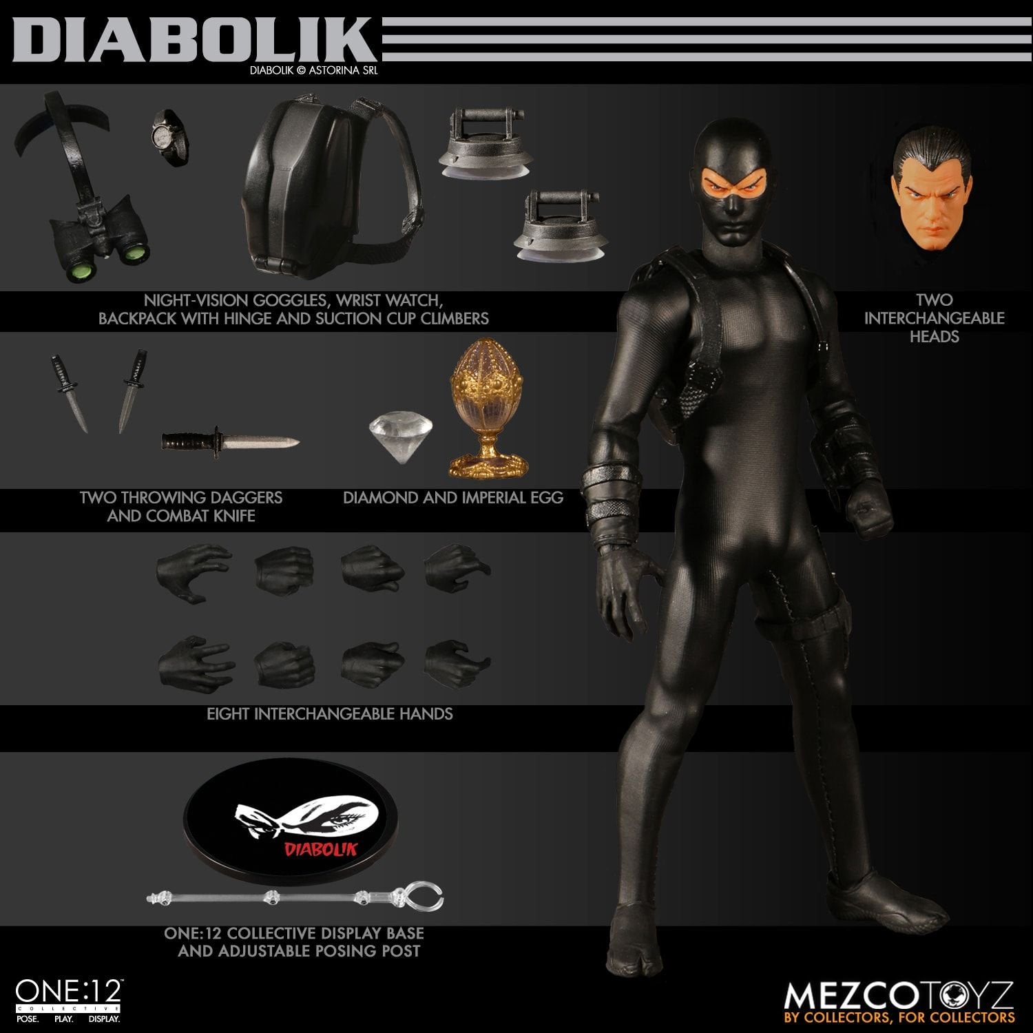 Mezco Toyz ONE:12 Collective: Diabolik Action Figure