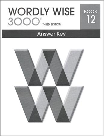 Wordly Wise 3000 3rd Edition Answer Key Book 12 (Homeschool Edition)