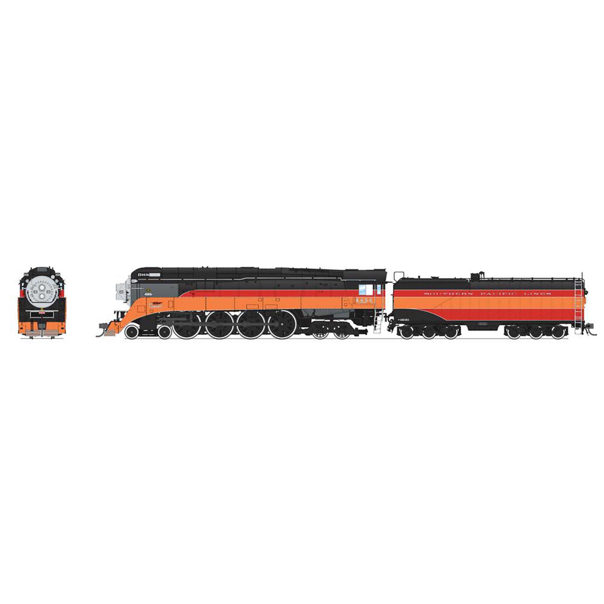 HO GS-4 4-8-4 Locomotive, SP #4436, In-Service As-Delivered, Daylight Paragon4