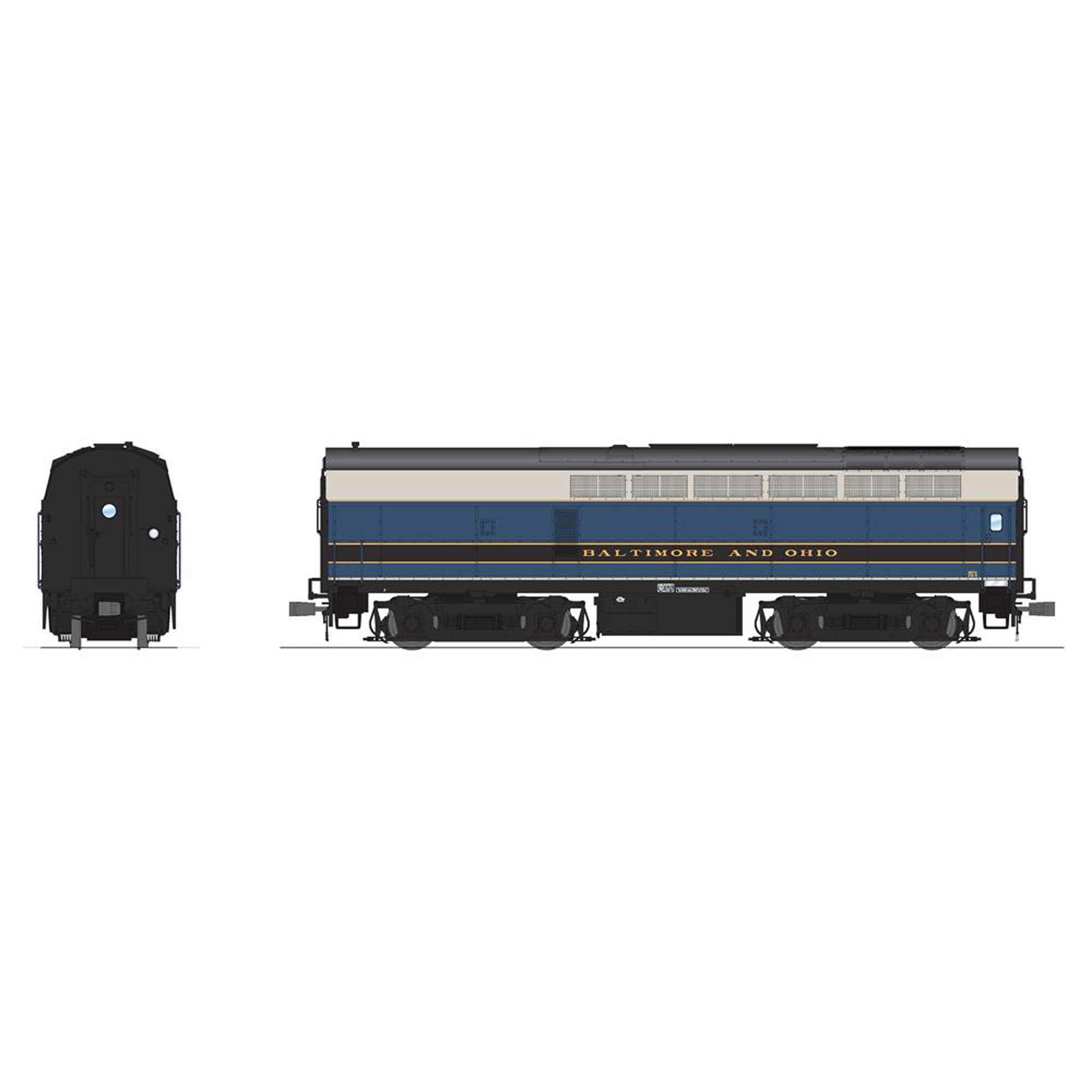 HO RF-16 Sharknose Locomotive B, B&O 857X, As-Delvered