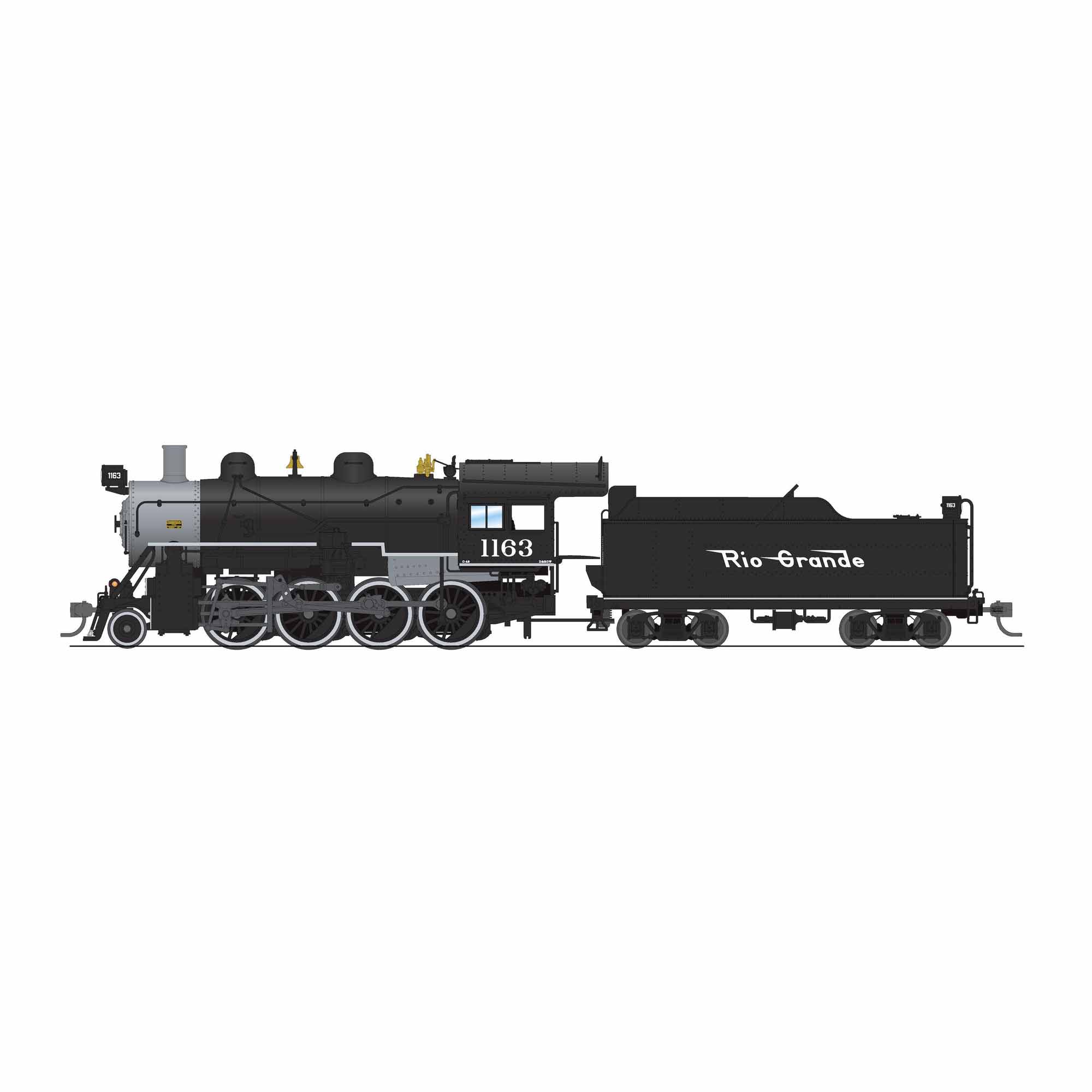 HO 2-8-0 Consolidation No-Sound / DCC-Ready , DRGW 1163