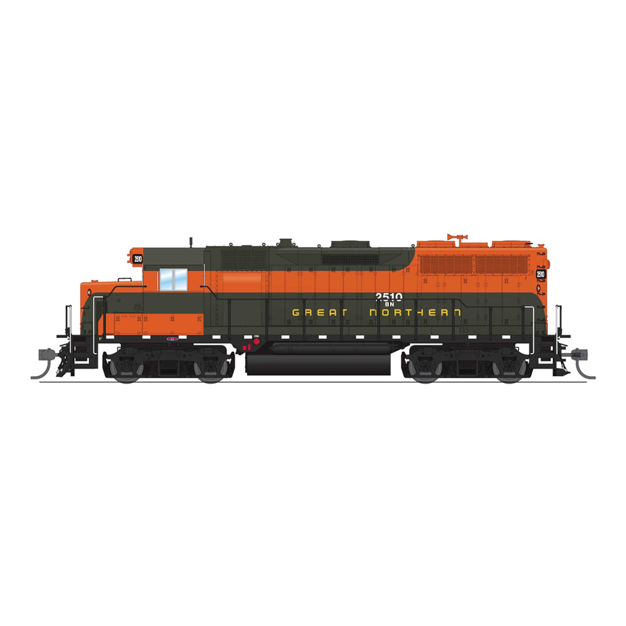 HO EMD GP35, BN 2522, GN SEB w/ BN Patch, No-Sound / DCC-Ready