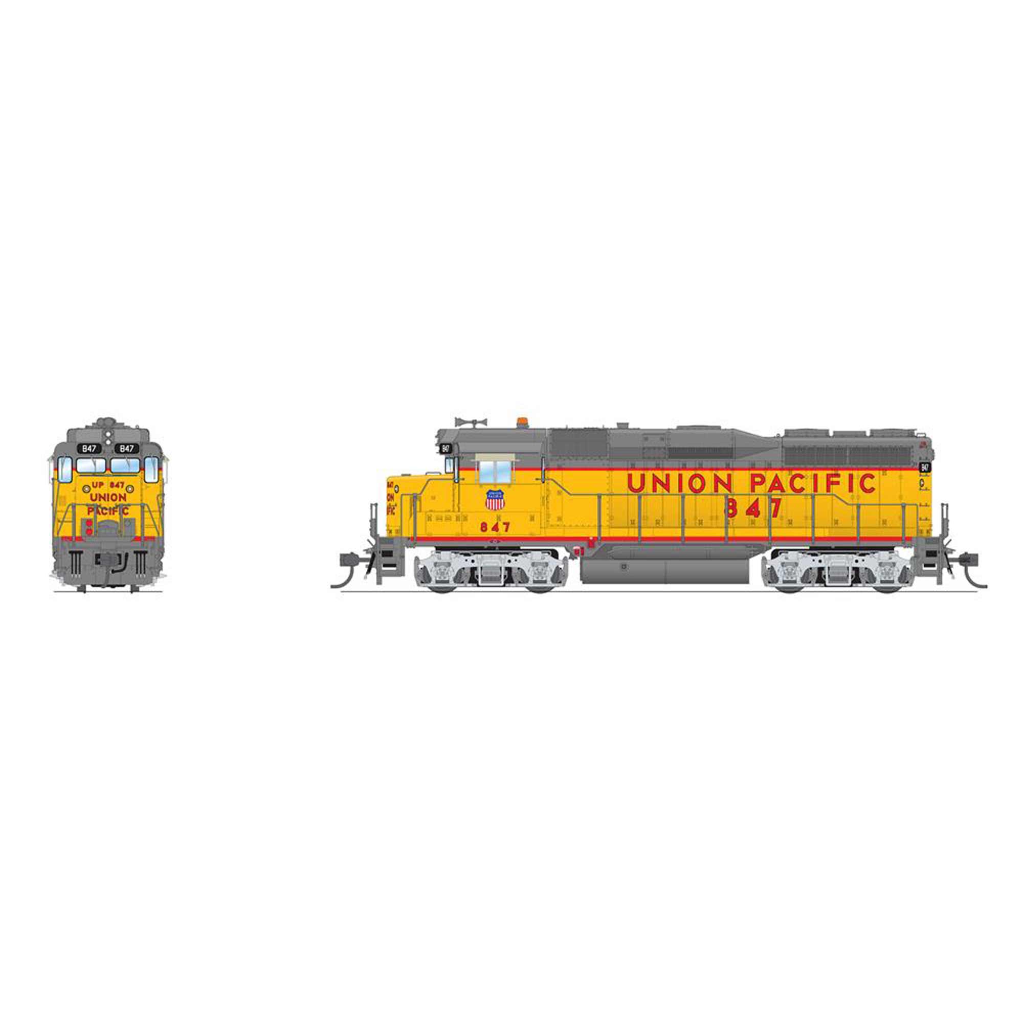 HO EMD GP30 Locomotive, UP 850, UP Shield on Cab