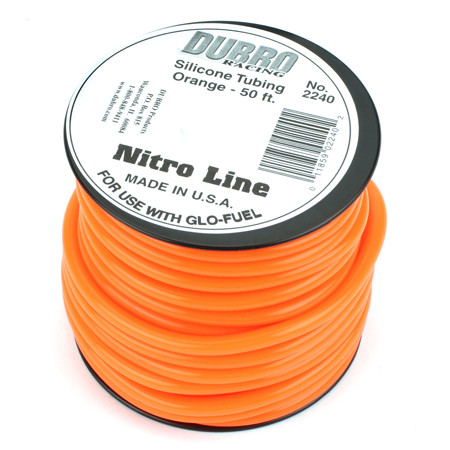 Silicone 50′ Fuel Tubing, Orange