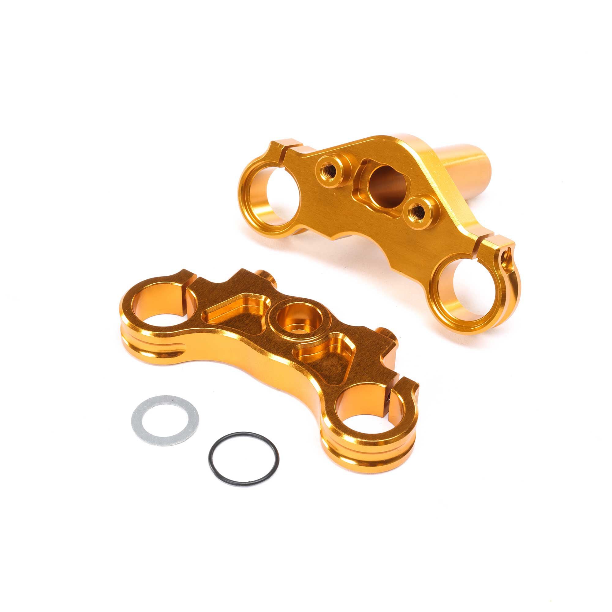 Aluminum Triple Clamp Set, Gold: