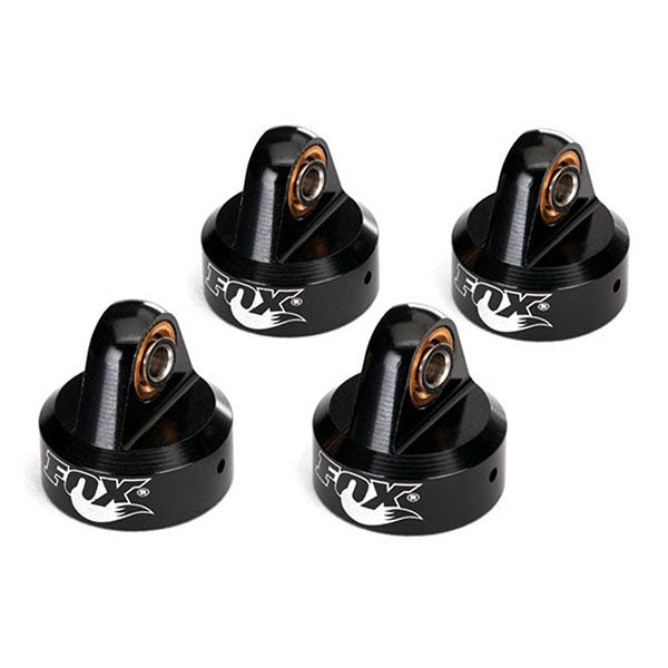 Traxxas Unlimited Desert Racer Aluminum “Fox” Shock Caps (Black) (4)