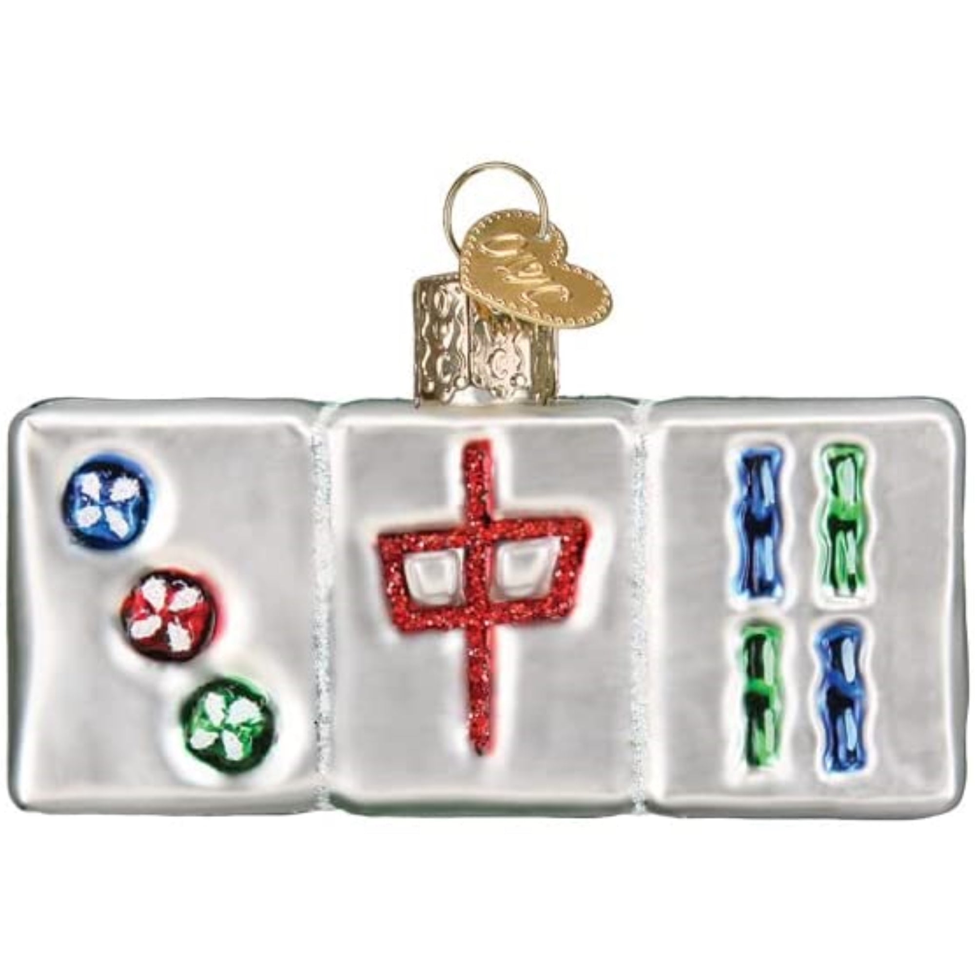 Mahjong Glass Ornament