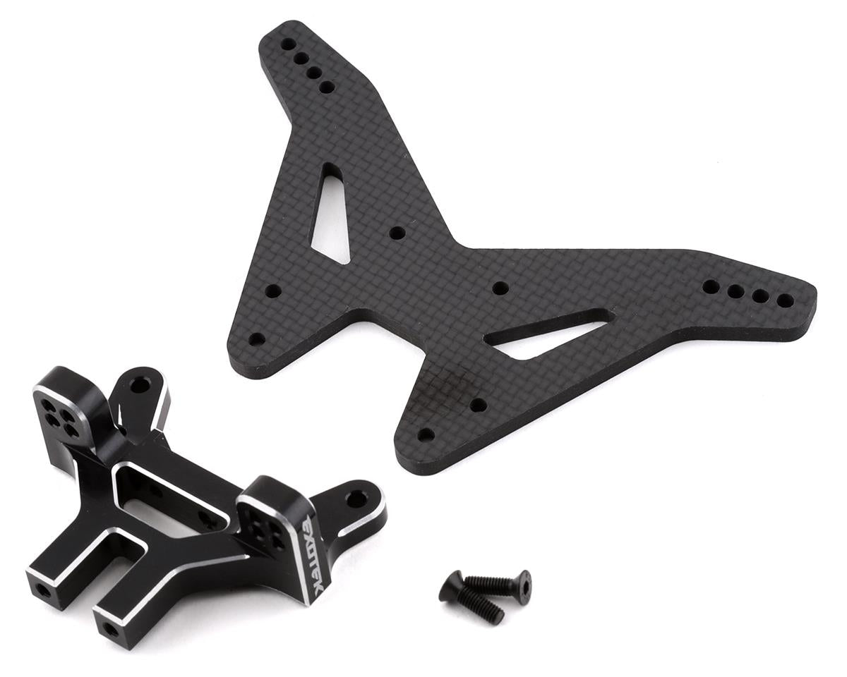 TLR 22S Drag 4mm Carbon Rear Tower Set (Black)