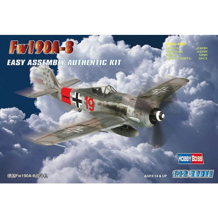 Hobby Boss 1/72 Germany Fw190A-8 Fighter Plastic Model Kit