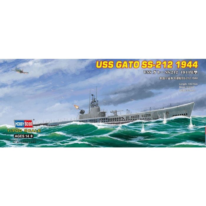 Hobby Boss 1/700 GATO SS-212 1944 Plastic Model Kit