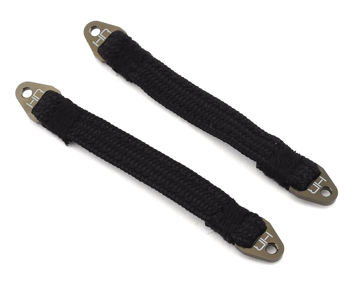 Hot Racing 90mm Suspension Travel Limit Straps (2) (Gunmetal)