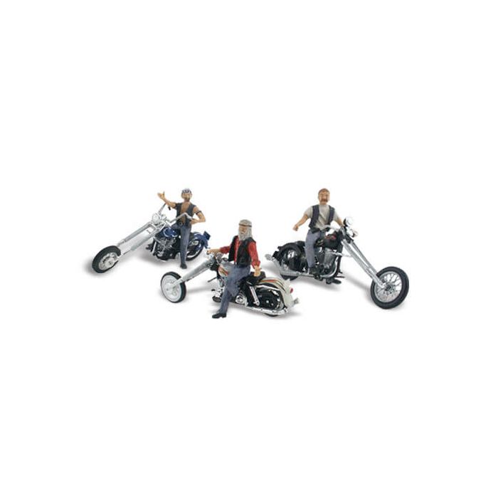 Woodland Scenics HO Scale Bad Boy Bikers Figures