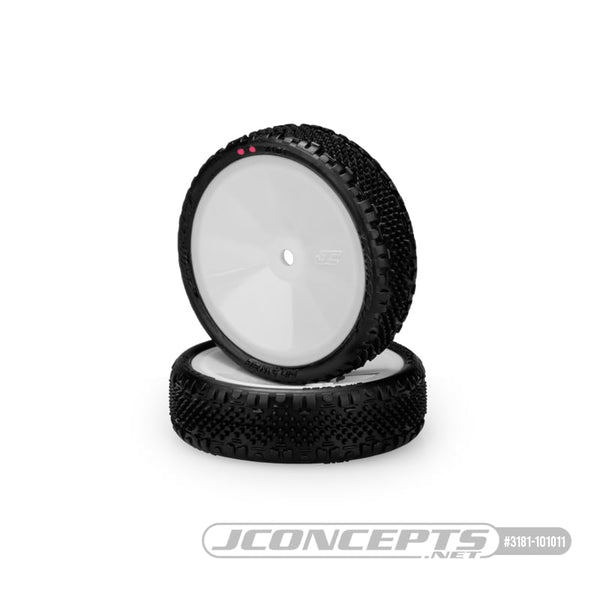 Pin Swag 2WD Buggy Front Pre-Mount Tires, White (2)