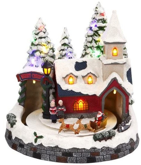 Lighted Musical Holiday Village – Sleigh