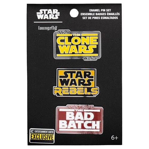 Loungefly Star Wars Animated Series Enamel Pin 3-Pack – Entertainment Earth Exclusive