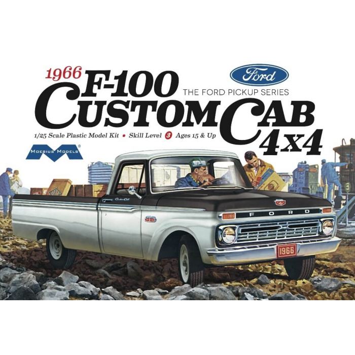 Moebius 1/25 1966 Ford F-100 4×4 Plastic Model Kit