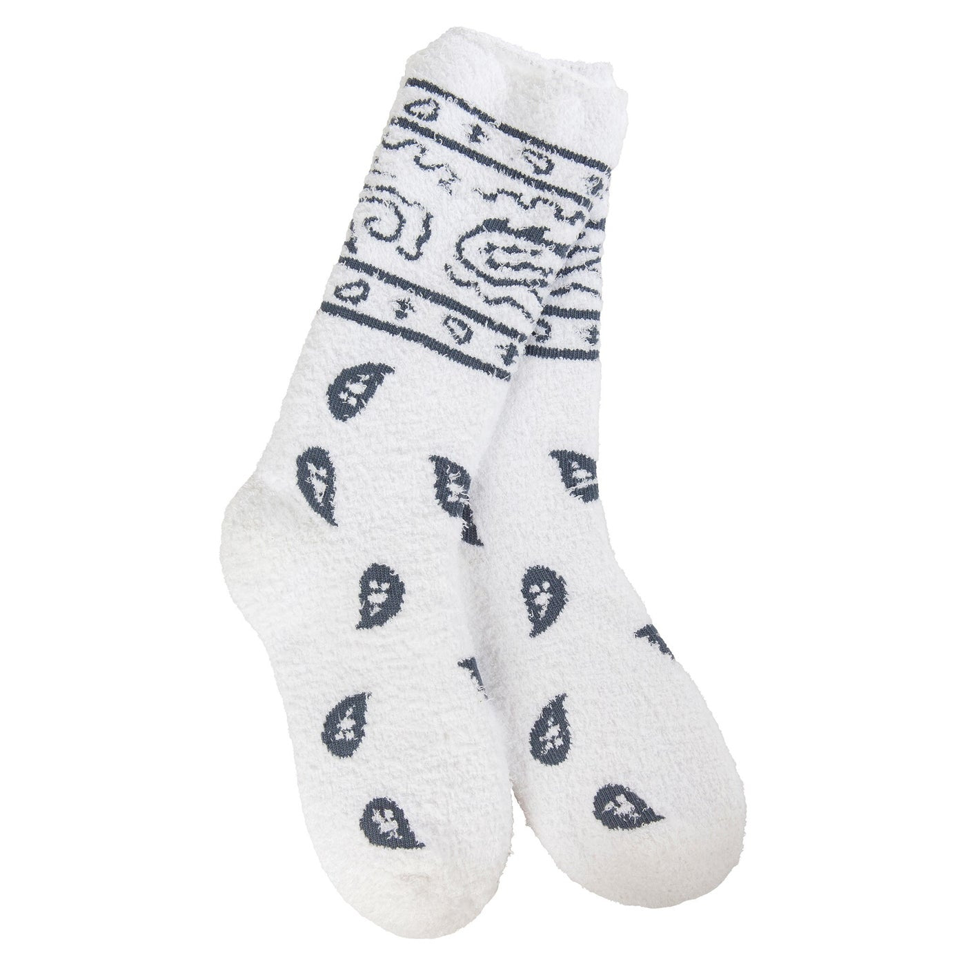 Cozy Collection Bandana Sock – White