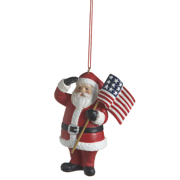 Patriotic Santa Ornament