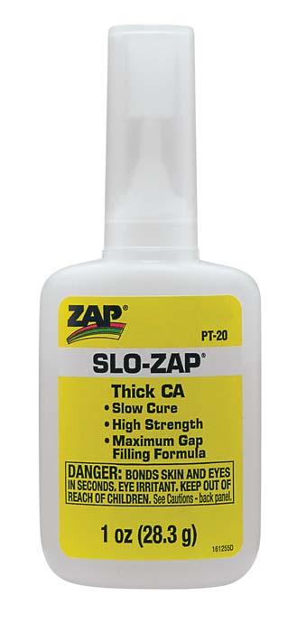 Zap PT20 Adhesives Slo Zap CA Glue 1oz