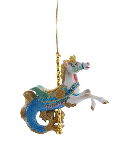 Resin Carousel Ornament – Mermaid Horse