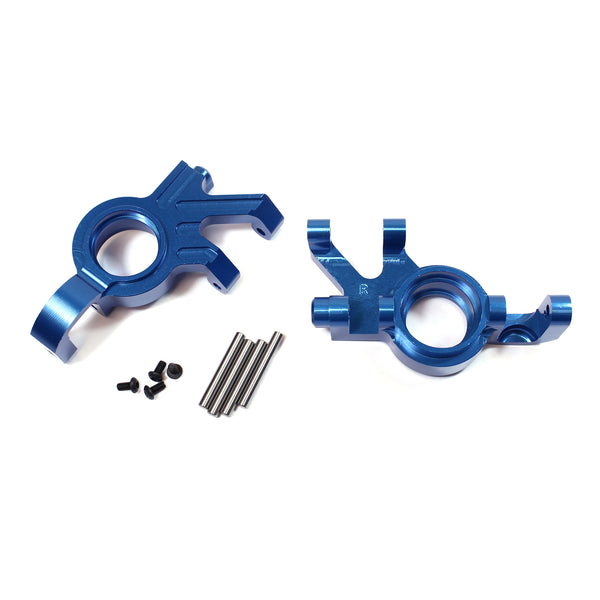 Aluminum Steering Knuckle Set, Blue, X-Maxx