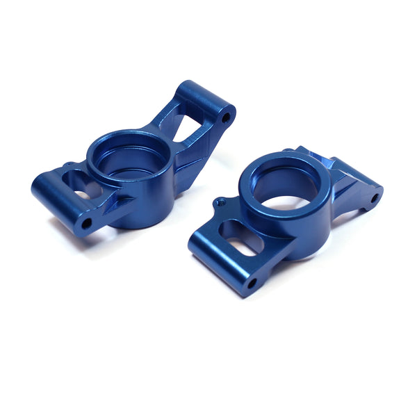 Rear Aluminum Hub Carrier Set, Blue, X-Maxx