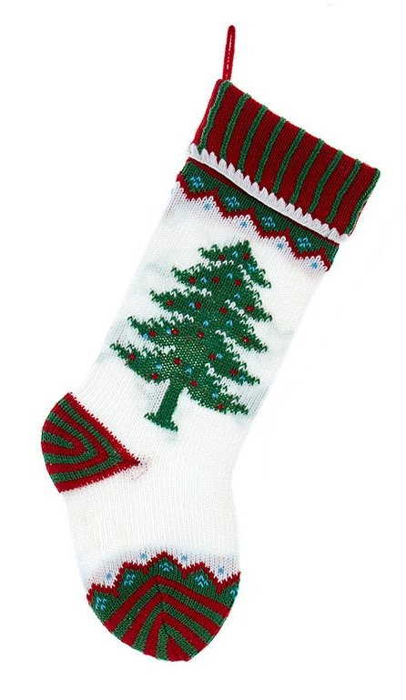 Red, White and Green Knit Stocking – …